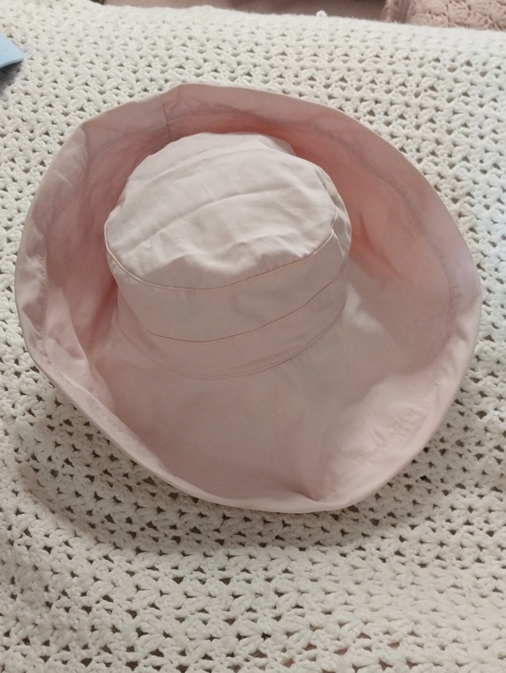 Sun Hat - Light Pink Wide Brim Bucket Hat